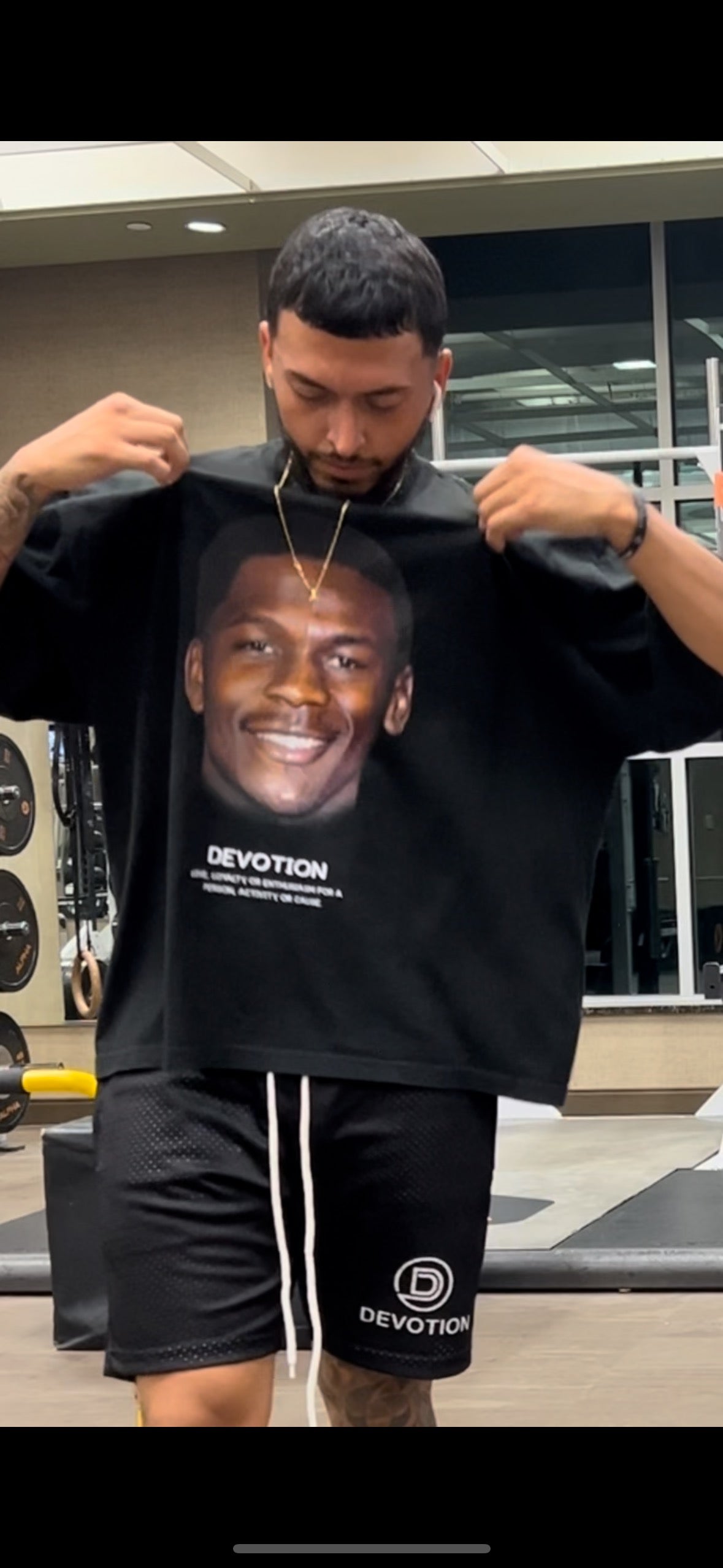 AE/Jordan Face Split Oversized Shirt