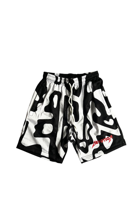 Maze Runner Shorts Black and White