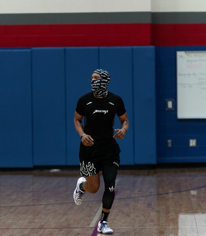 Gray Blaze Black Mesh Shorts