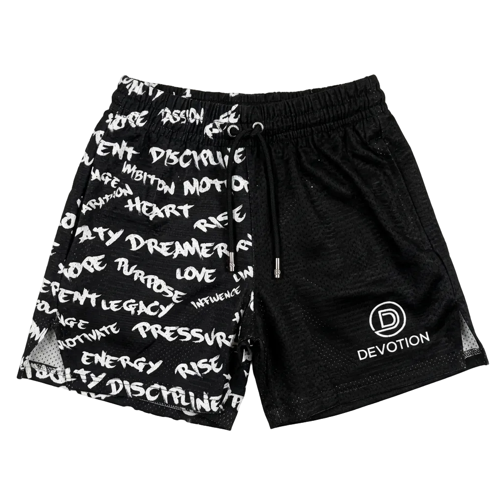 2 Tone Affirmation Mesh Shorts